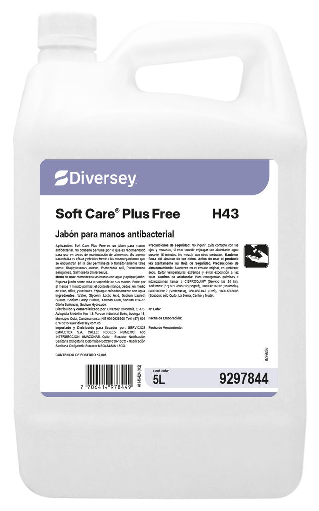 SOFT CARE PLUS FREE 2x5L - Jabón de manos antibacterial